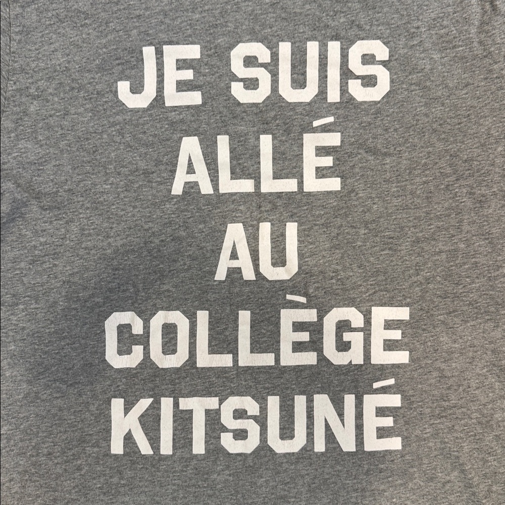 Maison Kitsune Heather Gray Tee - Picture 2 of 6